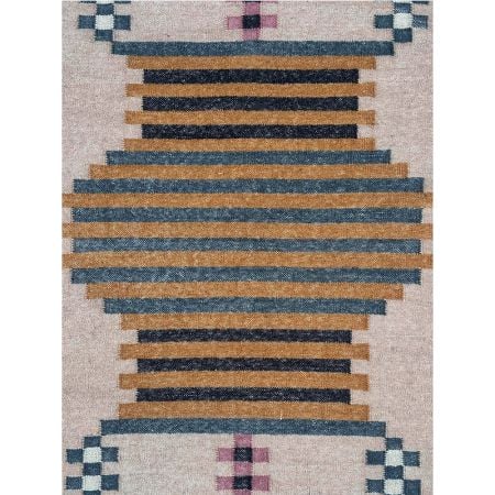 Handcrafted Wool Multicolor Vintage Dhurrie For Living